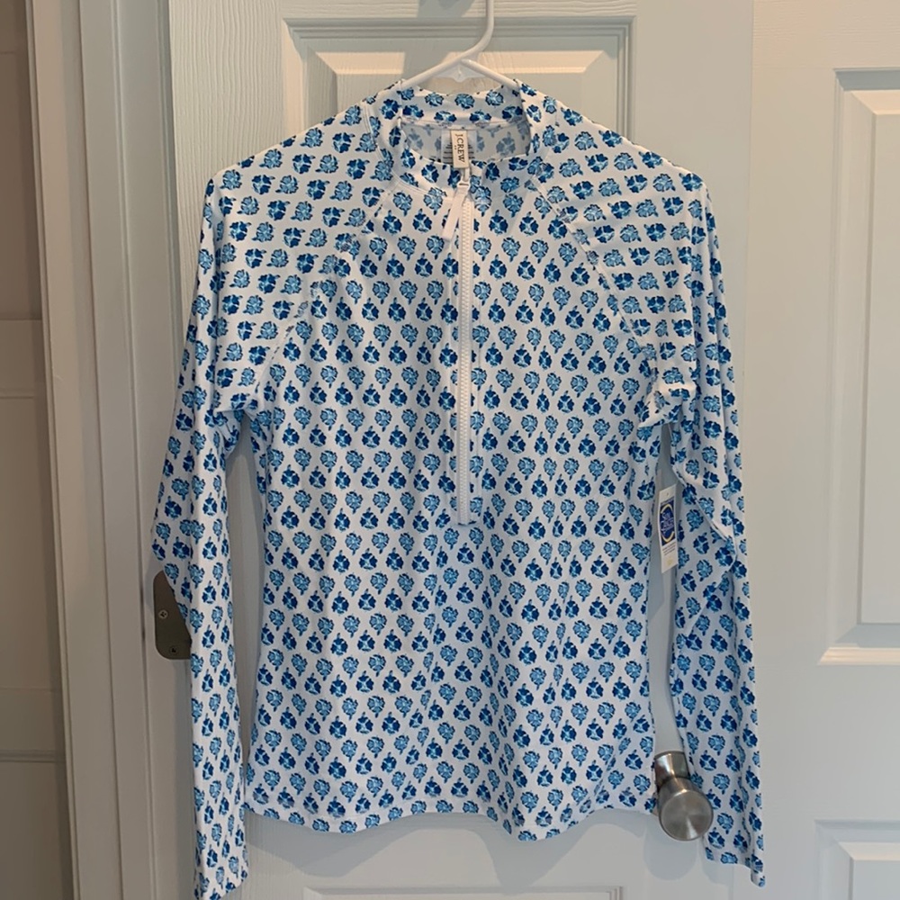 JCrew Factory Long Sleeve Rash Guard Swim Shirt. Size L. NWT